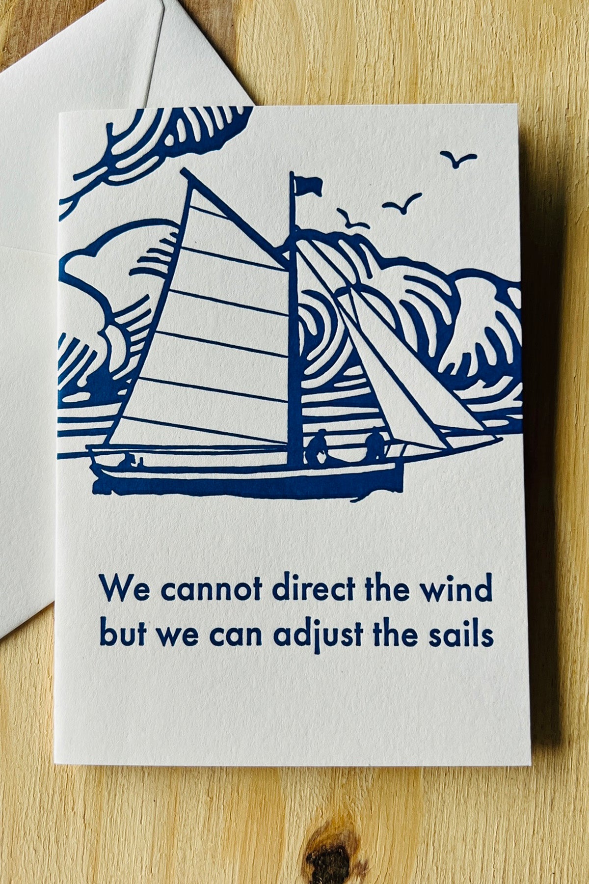 Letterpress Card "Wind"